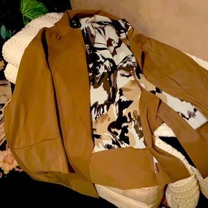 Lined Marla swing jacket worn once  tan lined with chiffon